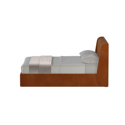 Lit double rembourré Ruby en tissu haut de gamme 