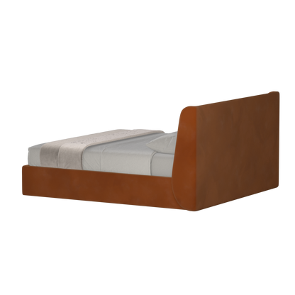 Lit double rembourré Ruby en tissu haut de gamme 