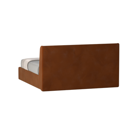 Lit double rembourré Ruby en tissu haut de gamme 