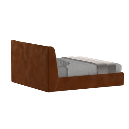Lit double rembourré Ruby en tissu haut de gamme 