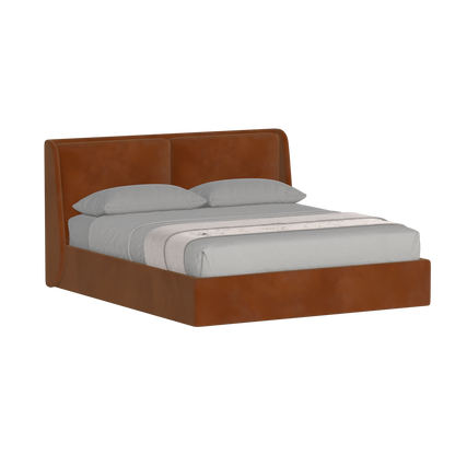 Lit double rembourré Ruby en tissu haut de gamme 