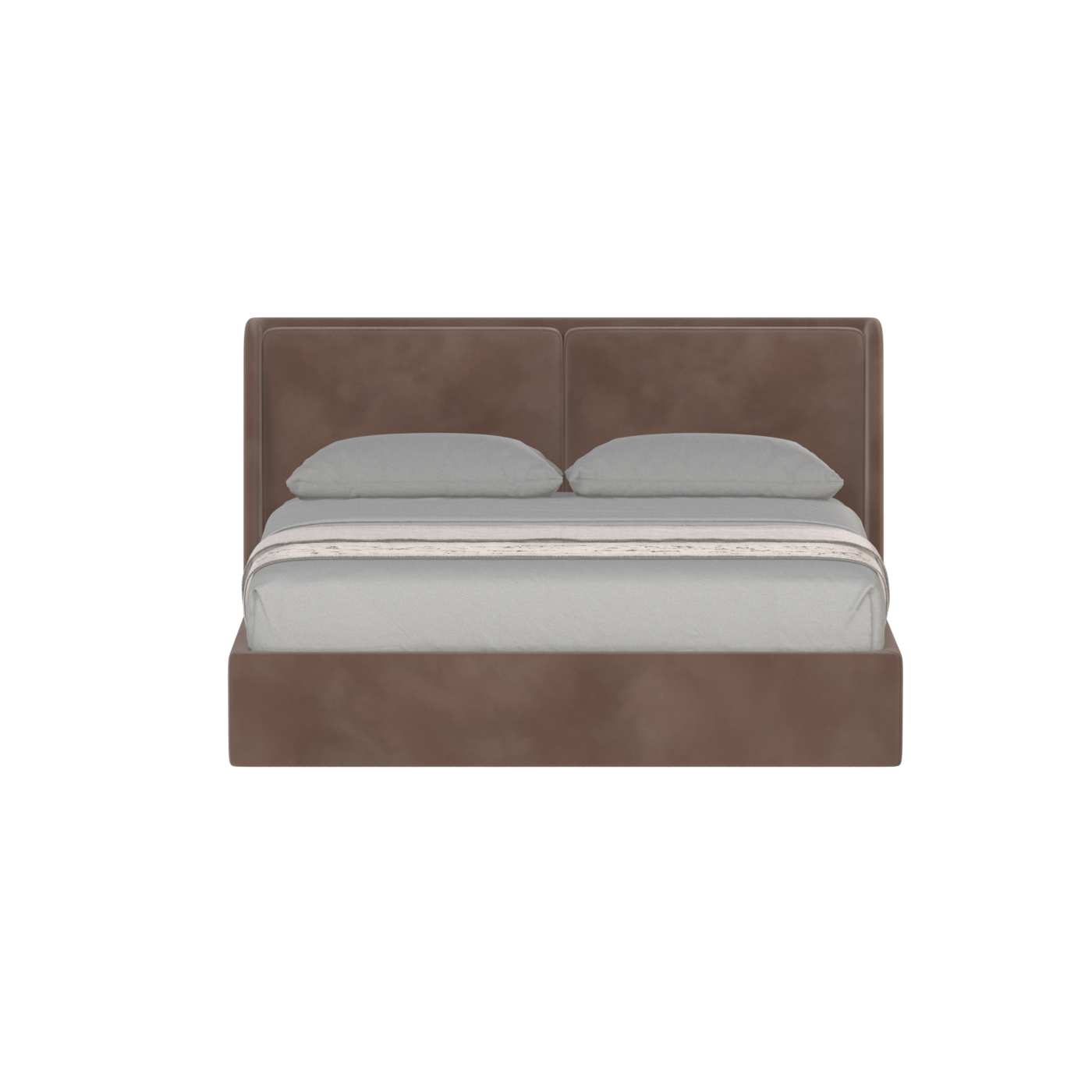 Lit double rembourré Ruby en tissu haut de gamme 