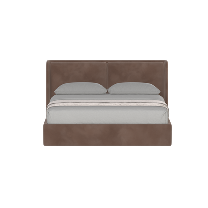 Lit double rembourré Ruby en tissu haut de gamme 