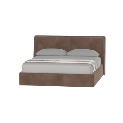 Lit double rembourré Ruby en tissu haut de gamme 