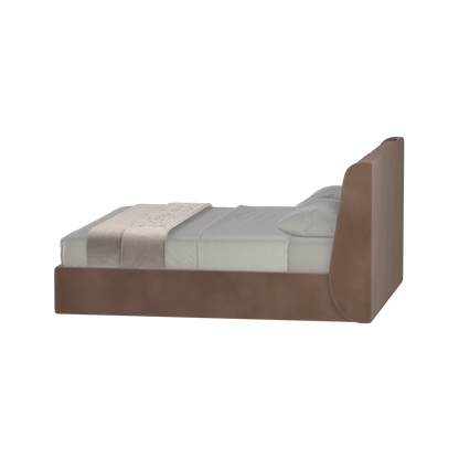 Lit double rembourré Ruby en tissu haut de gamme 