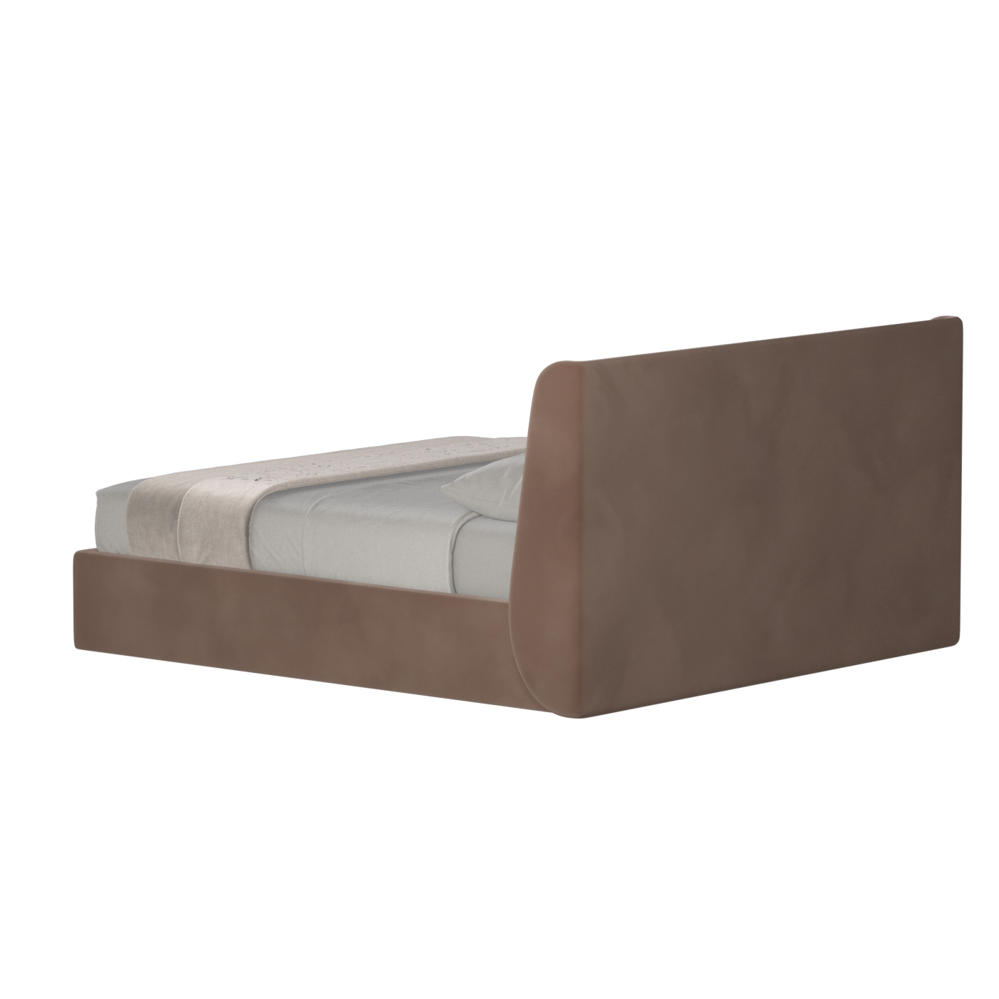Lit double rembourré Ruby en tissu haut de gamme 
