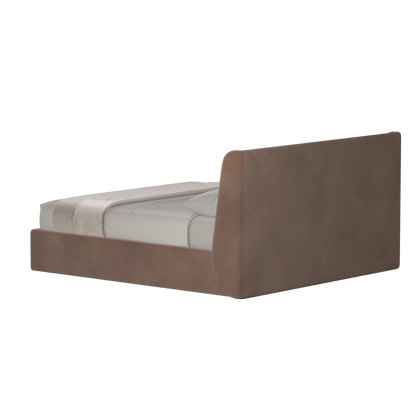 Lit double rembourré Ruby en tissu haut de gamme 