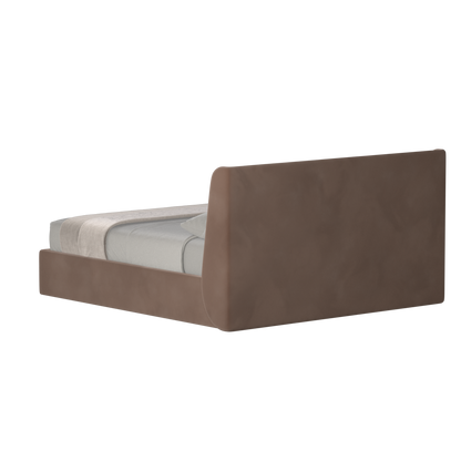 Lit double rembourré Ruby en tissu haut de gamme 