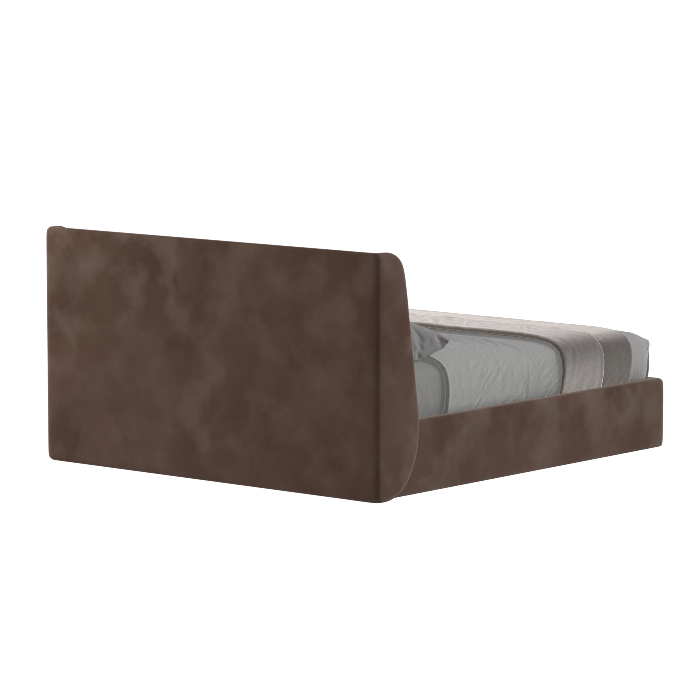 Lit double rembourré Ruby en tissu haut de gamme 