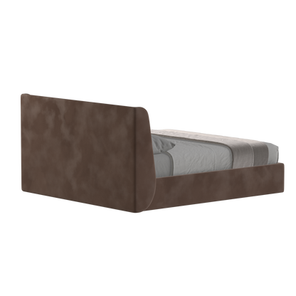 Lit double rembourré Ruby en tissu haut de gamme 