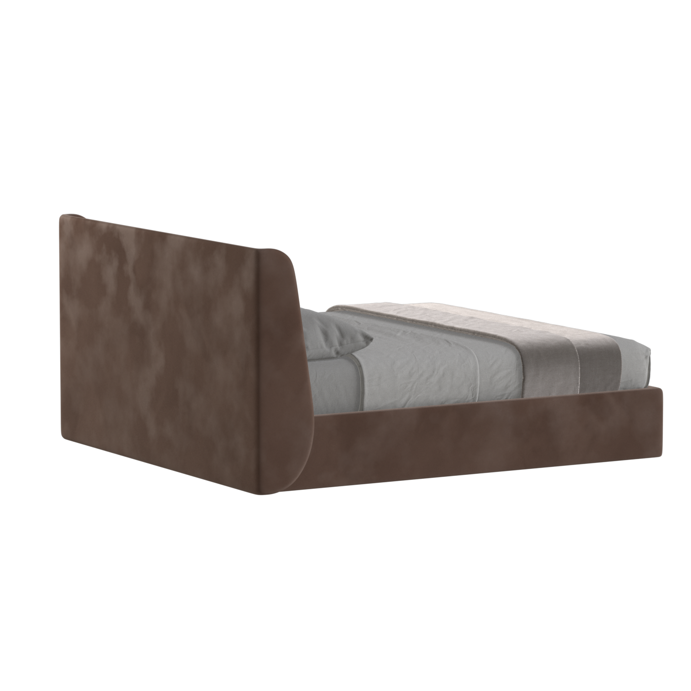 Lit double rembourré Ruby en tissu haut de gamme 