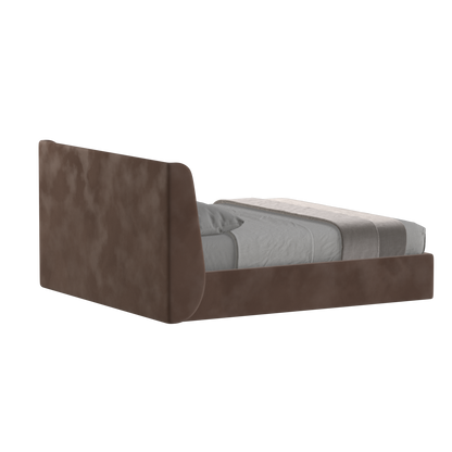 Lit double rembourré Ruby en tissu haut de gamme 