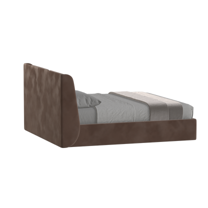 Lit double rembourré Ruby en tissu haut de gamme 
