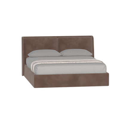 Lit double rembourré Ruby en tissu haut de gamme 
