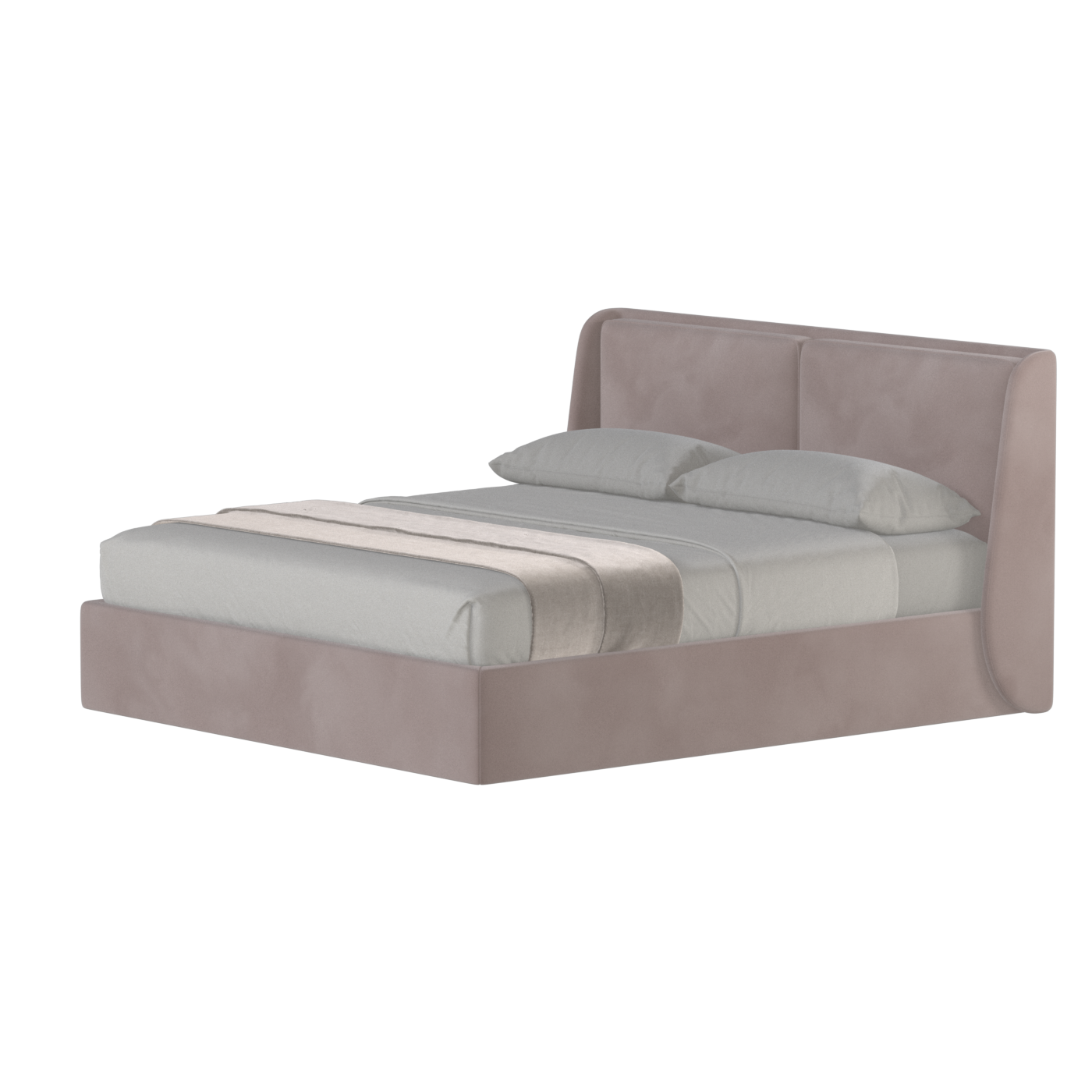 Bett mit weichem Kopfteil Ruby