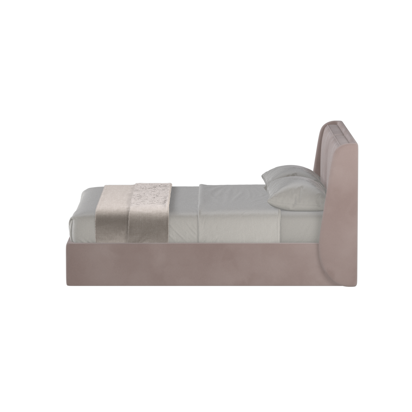 Bett mit weichem Kopfteil Ruby