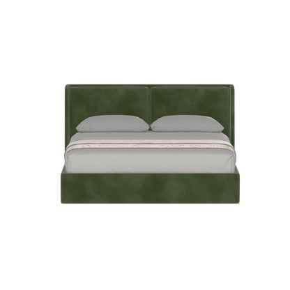 Lit double rembourré Ruby en tissu haut de gamme 