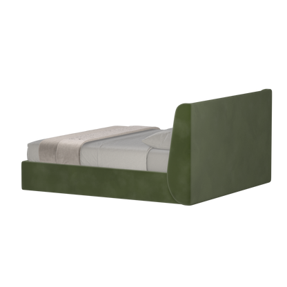 Lit double rembourré Ruby en tissu haut de gamme 