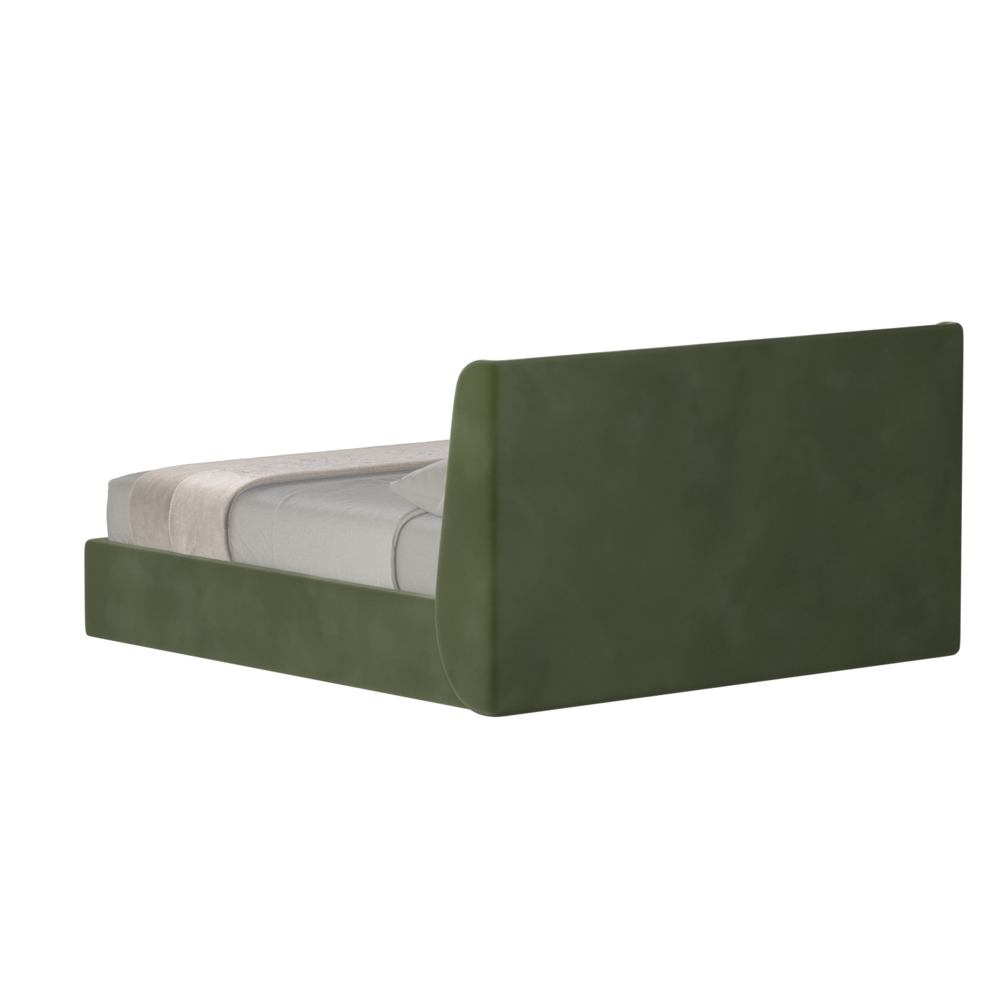 Lit double rembourré Ruby en tissu haut de gamme 
