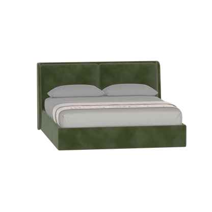Lit double rembourré Ruby en tissu haut de gamme 