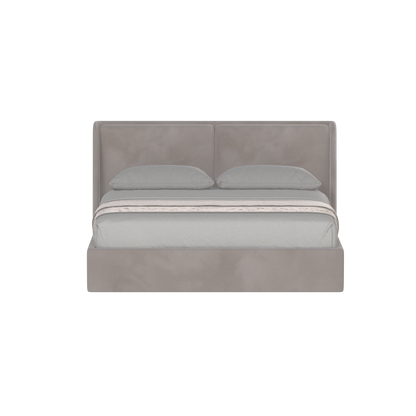 Lit double rembourré Ruby en tissu haut de gamme 