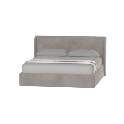 Lit double rembourré Ruby en tissu haut de gamme 
