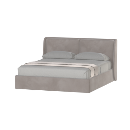 Lit double rembourré Ruby en tissu haut de gamme 