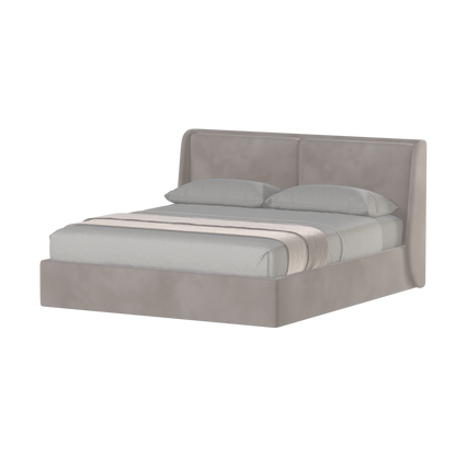 Lit double rembourré Ruby en tissu haut de gamme 