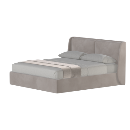Lit double rembourré Ruby en tissu haut de gamme 