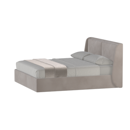 Lit double rembourré Ruby en tissu haut de gamme 