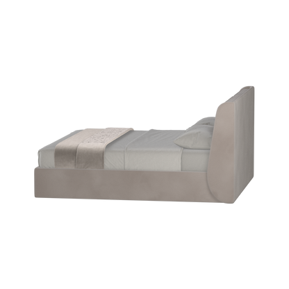 Lit double rembourré Ruby en tissu haut de gamme 