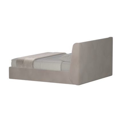 Lit double rembourré Ruby en tissu haut de gamme 