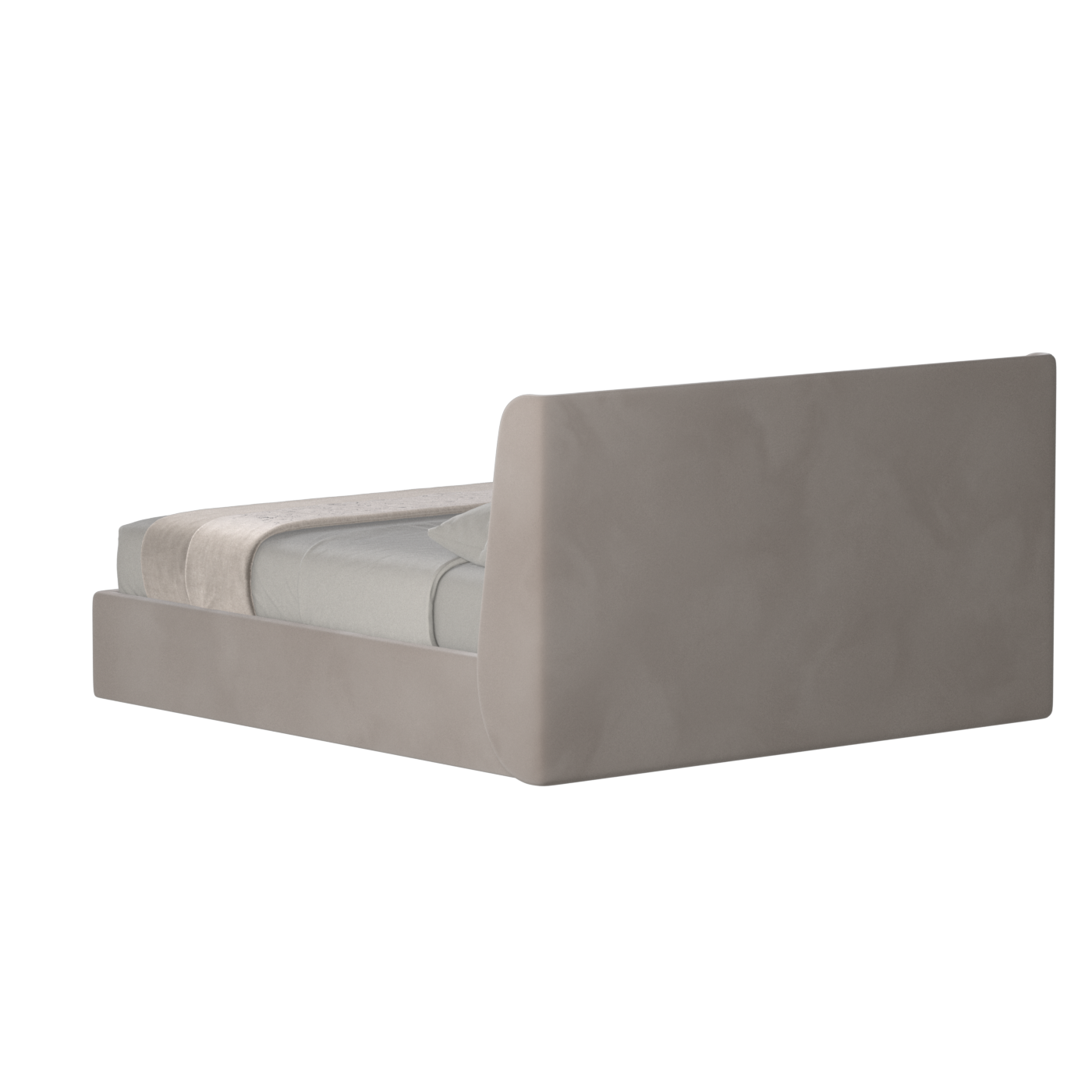 Lit double rembourré Ruby en tissu haut de gamme 