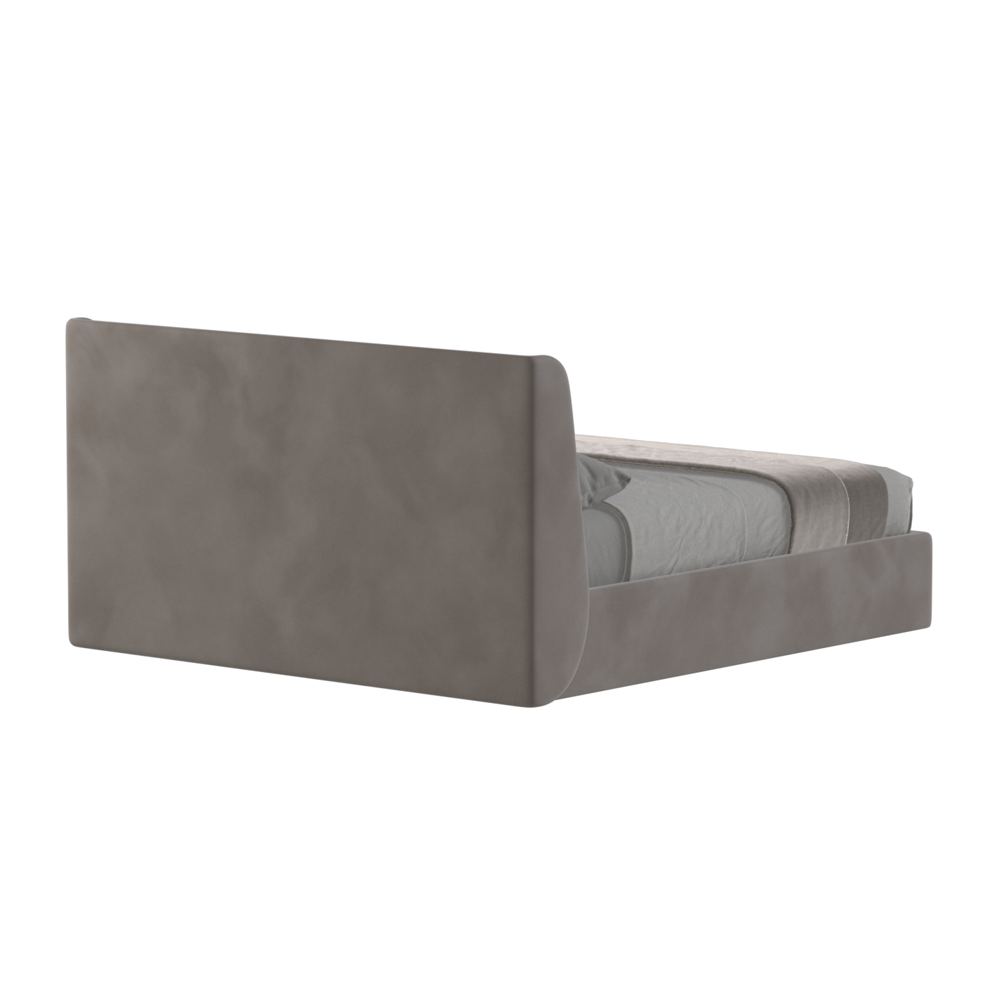Lit double rembourré Ruby en tissu haut de gamme 