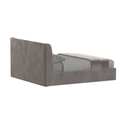 Lit double rembourré Ruby en tissu haut de gamme 