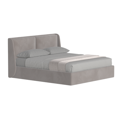 Lit double rembourré Ruby en tissu haut de gamme 