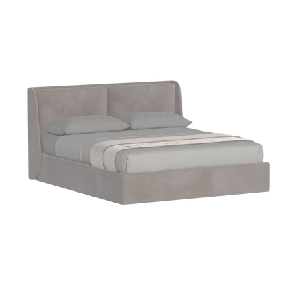 Lit double rembourré Ruby en tissu haut de gamme 