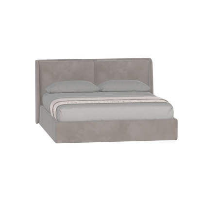 Lit double rembourré Ruby en tissu haut de gamme 