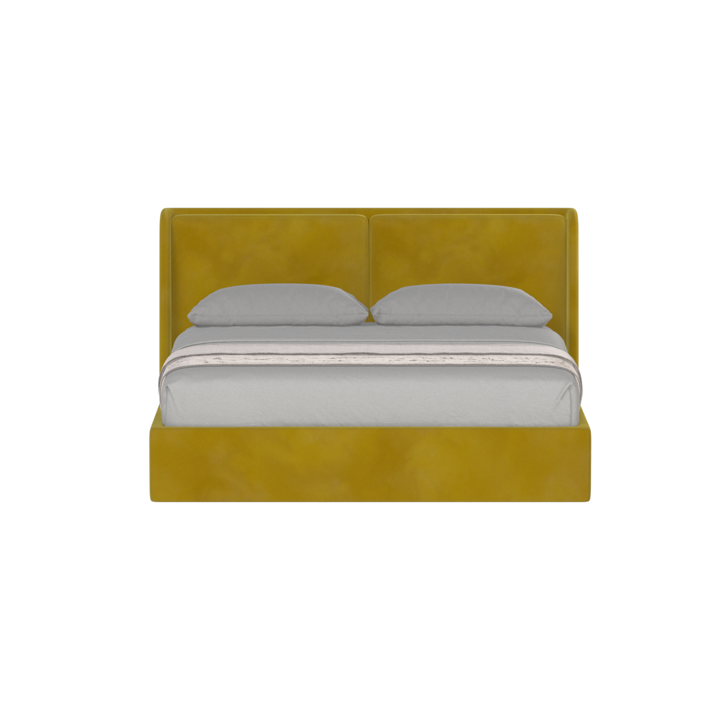 Lit double rembourré Ruby en tissu haut de gamme 