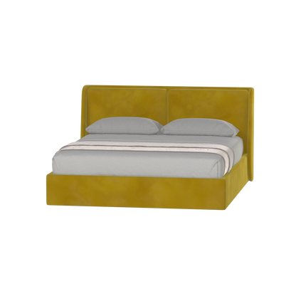 Lit double rembourré Ruby en tissu haut de gamme 