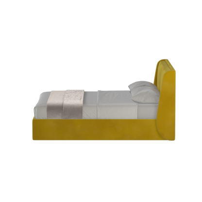Lit double rembourré Ruby en tissu haut de gamme 