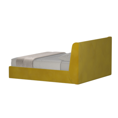 Lit double rembourré Ruby en tissu haut de gamme 