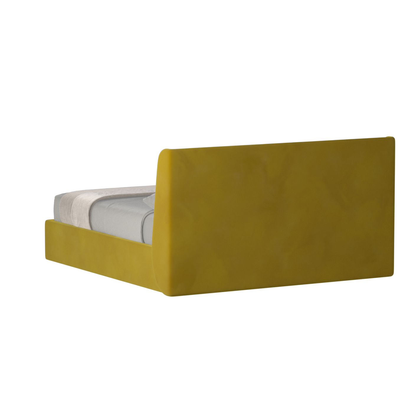 Lit double rembourré Ruby en tissu haut de gamme 