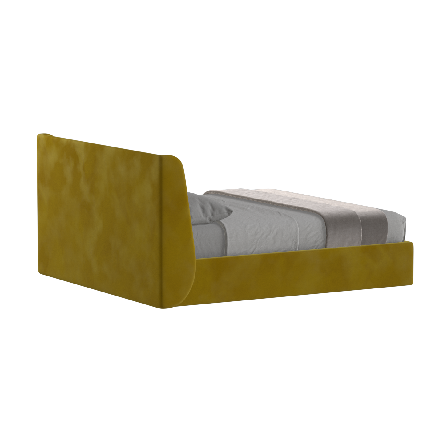 Lit double rembourré Ruby en tissu haut de gamme 