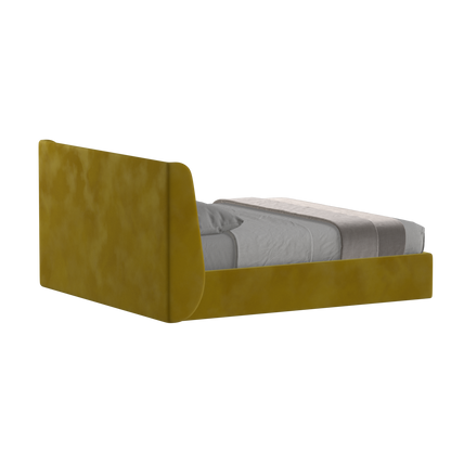 Lit double rembourré Ruby en tissu haut de gamme 