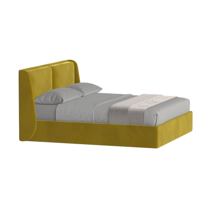 Lit double rembourré Ruby en tissu haut de gamme 