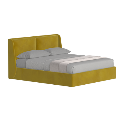 Lit double rembourré Ruby en tissu haut de gamme 