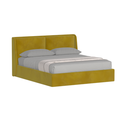 Lit double rembourré Ruby en tissu haut de gamme 