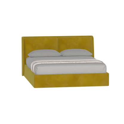 Lit double rembourré Ruby en tissu haut de gamme 