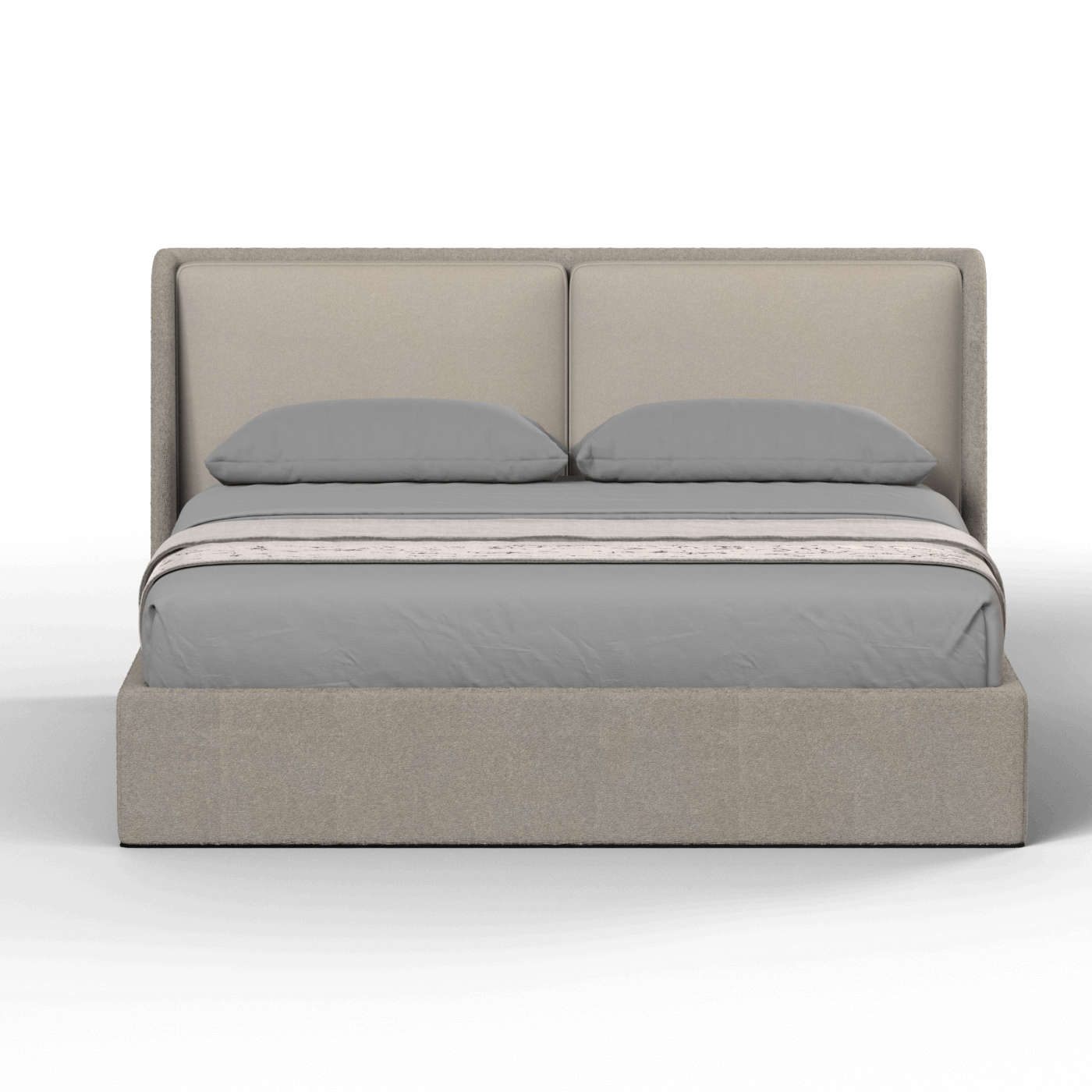 Lit double rembourré Ruby en tissu haut de gamme 